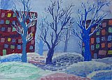 Полякова Анастасия 10 лет. Зима в мем городе - Зимняя выставка 2016