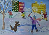 Черкасов Аркадий 12 лет. Ура! Пришла зима - Зимняя выставка 2016
