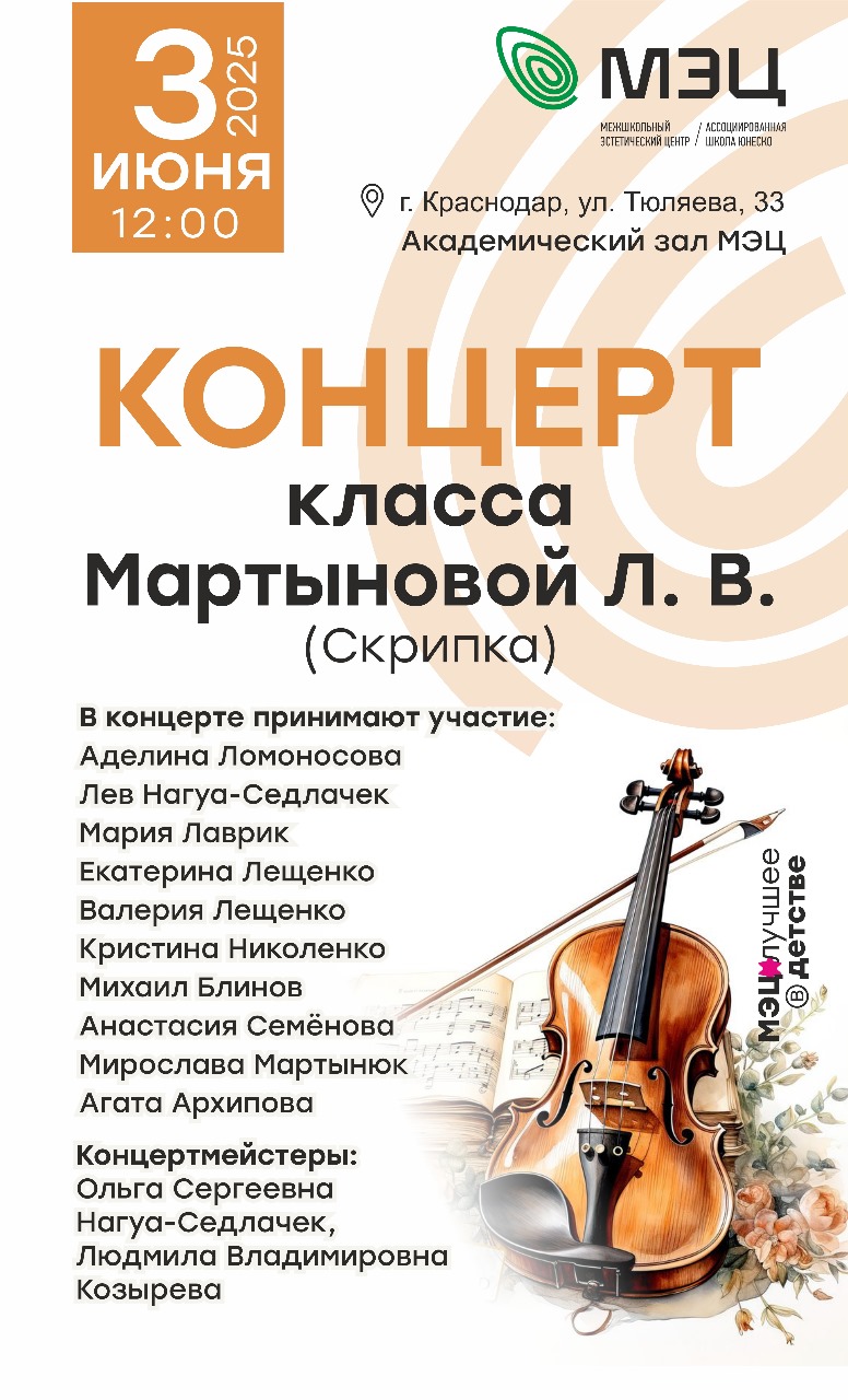 Концерт класса  Мартыновой Л.В.