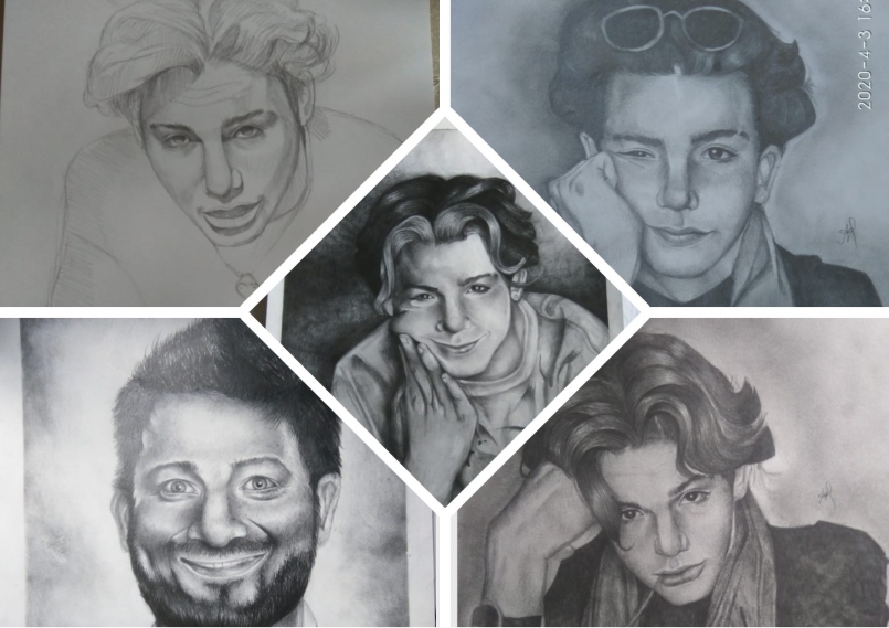 Коллекция портретов юной художницы